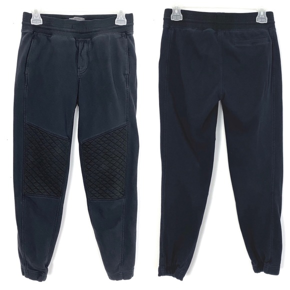 Vince Pants - Vince Jogger Quilted Knee Soft Cotton Womens Black